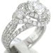 Round cut diamond engagement ring art deco 2.50ctw