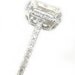 Emerald cut diamond engagement ring 14K white gold prong set  art deco 1.60ctw