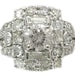 Round cut diamond engagement ring art deco antique style 2.05ctw