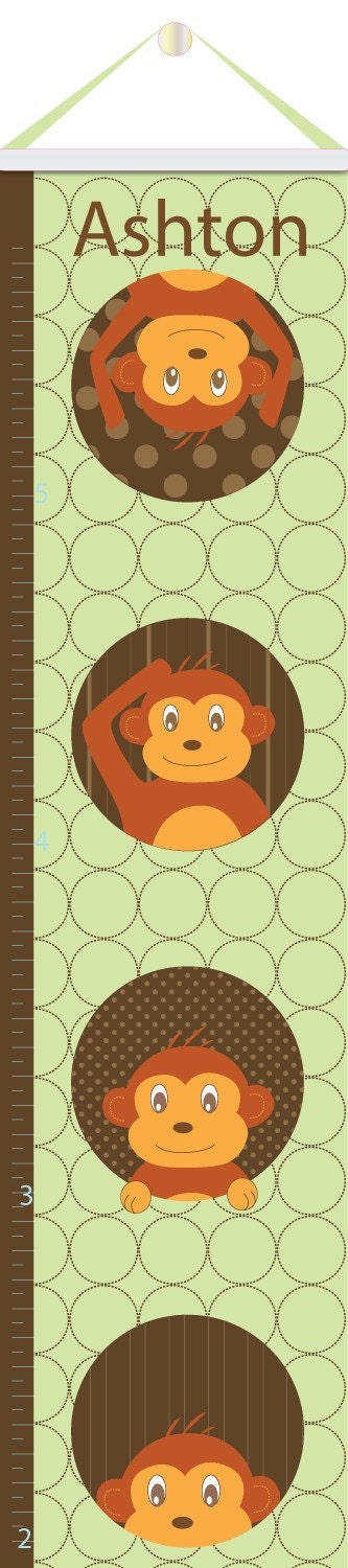 Monkey Canvas Growth Chart - Canvas Monkey Height Chart