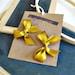 Mini Bow Shoe Clips - Mustard Yellow Grosgrain Ribbon
