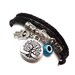Leather Wrap Bracelet with Protection Charms,yoga jewelry,wrapped, wrapping, wrap around,wrist wrap