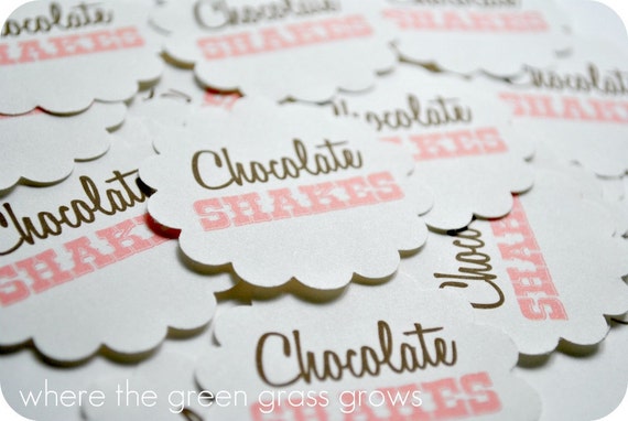 Chocolate Shakes Sticker Labels