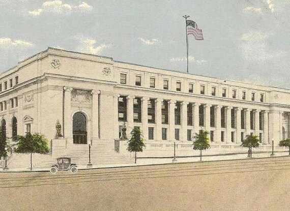 WASHINGTON DC New City Post Office adjoining Union Station - unused vintage postcard
