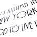 Art Print Autumn in New York Lyrics A4 - Black and White Typography