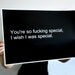 Typography Poster Art Creep Lyrics So Fucking Special 11 x 14 inches in Black and White