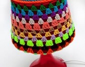 bedside lamp with crochet cover