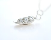 Three Peas In A Pod Necklace, Sentimental Peas In A Pod, Three Sweet Peas, Family Pea Pod, Mothers Necklace