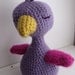 Purple sleeping Bird