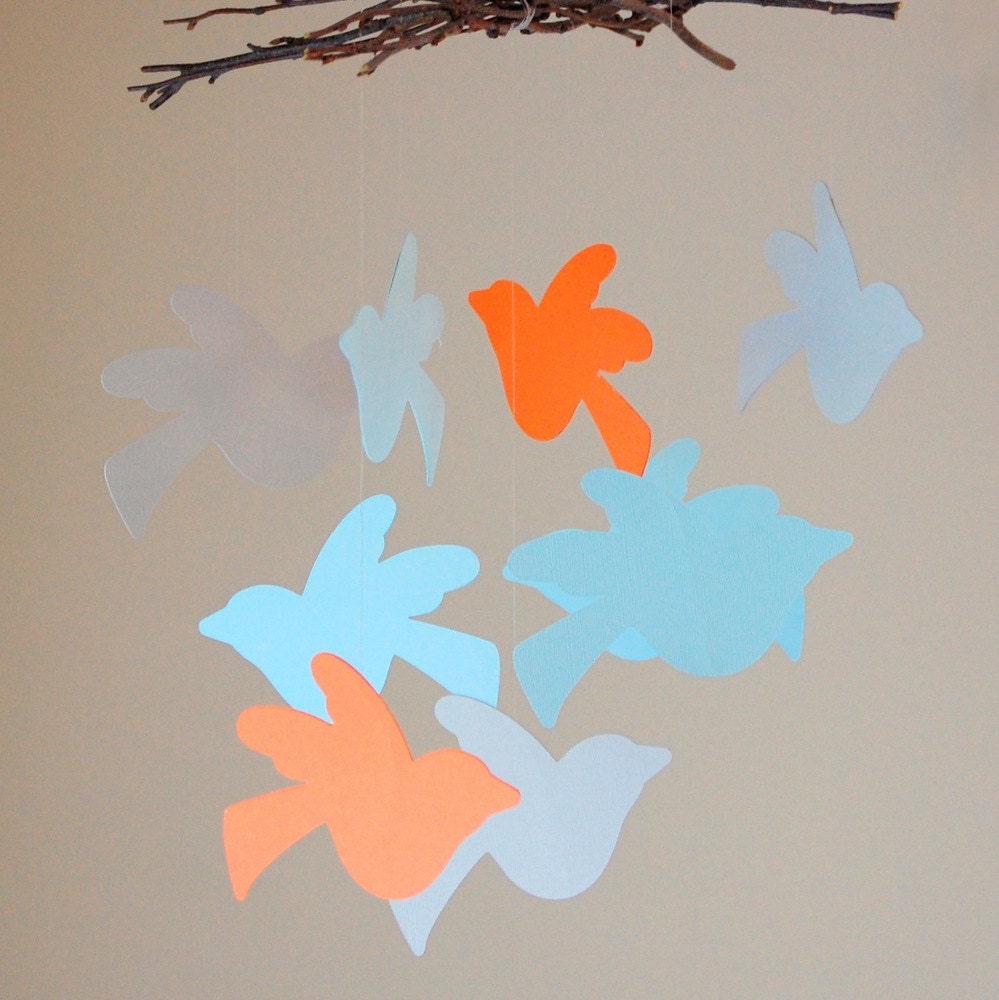 Custom Bird Mobile - Choice of 3 colors