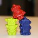 5 robot crayons - in cello bag tied with ribbon