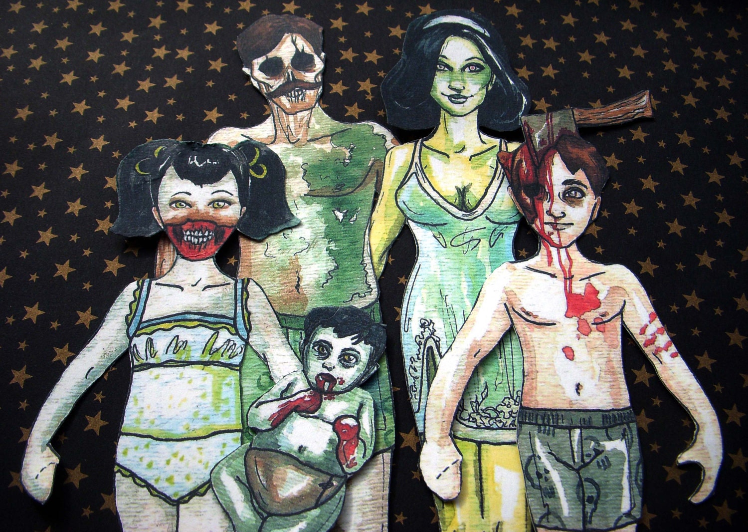 Zombie Paper Dolls