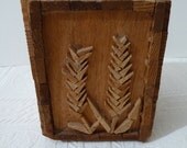 Vintage Pencil Cup Wood Vintage Handmade Pencil Pen Cup Wooden Cup Wood Unique Vintage Home Decor Office Plants Fern Toothbrush Holder