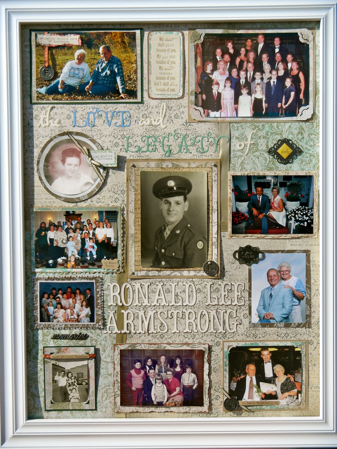 In Memory Of-  Customized Scrapbooked Frame