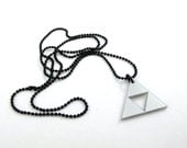 Legend of Zelda Triforce Small Necklace - Silver acrylic
