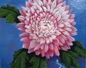 Fall Mums Painting  Original,  matted 11 x 14"