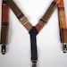 bow tie and suspenders for toddler boy - harvest green gold orange plaid