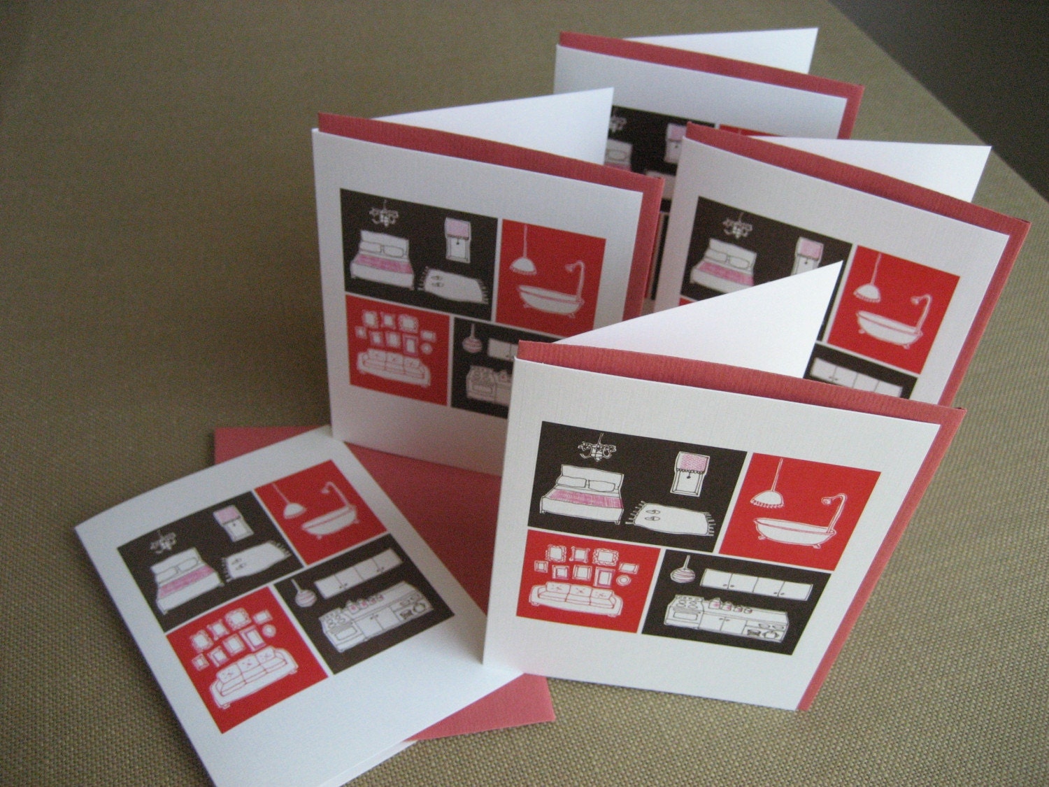 new home cards various (all cards available in any mixed set of 5 from this site)