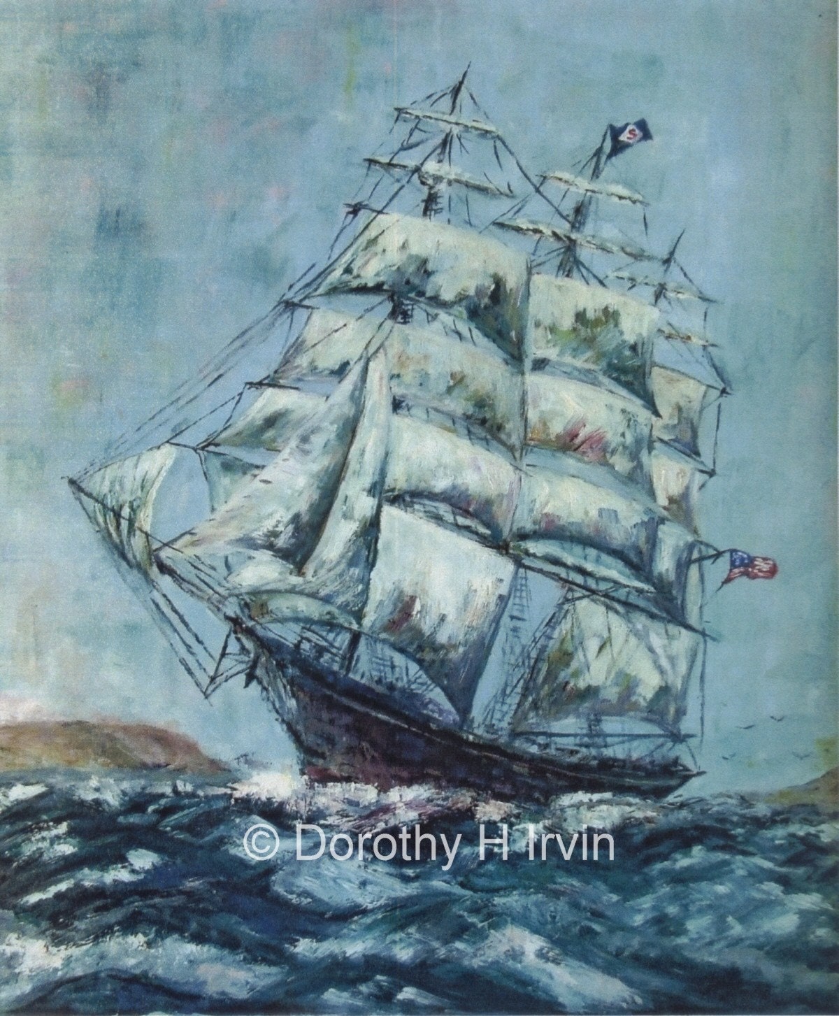 clipper ship painting