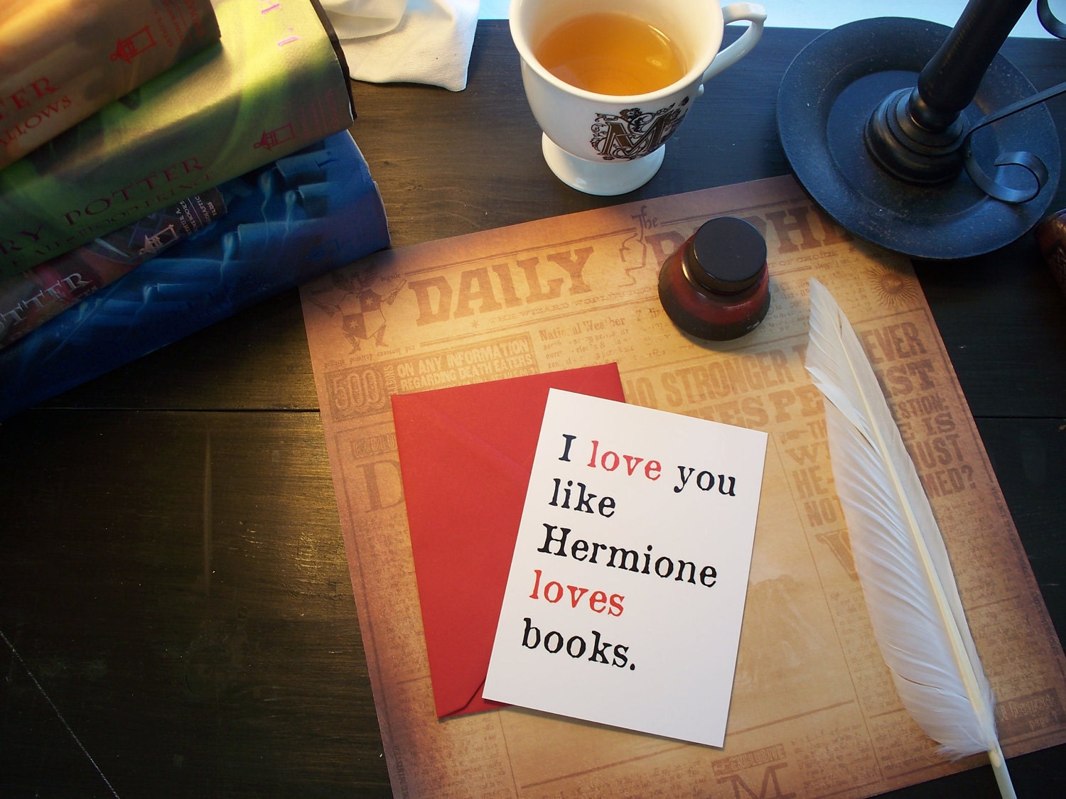 Hermione Loves Books Postcard