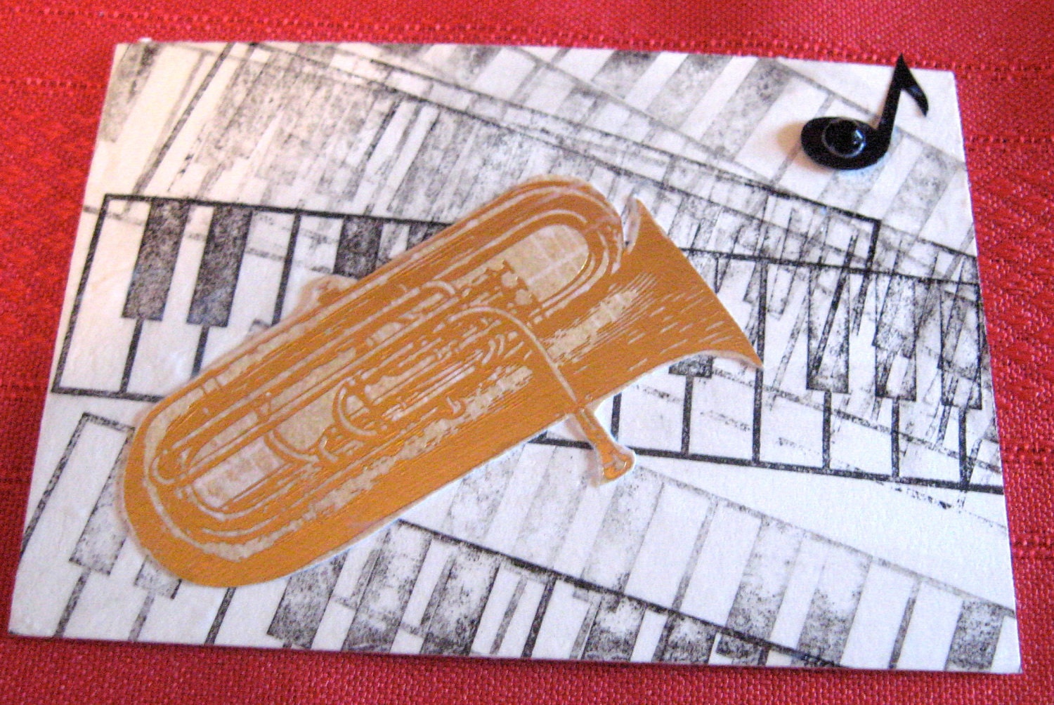 ETUDE Musical Original ACEO Mixed Media