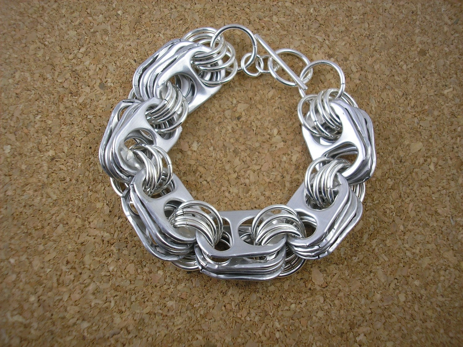 Soda Pop Tops.  Upcycled Statement Bracelet  - ECO CHIC