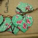 9 Heart Necklace.  DOUBLE-sided and Embossed.  Recycled Soda Can Art.  Arizona Tea