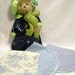 SALE - Elegant blue burp cloth gift set