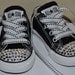 Swarovski Crystal Embellished Infant Toddler Childrens All Star Converse- Black