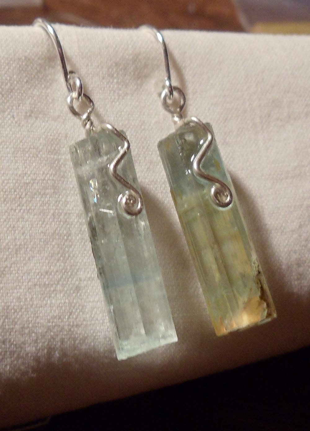 Aquamarine Crystal Earrings (12.9 total ctw.) in Sterling