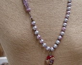 Glass pearls, Glass beads, and Lampwork Necklace Boho Traditional