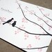 Wedding Guest Book Tree. Original Thumb Print Painting/Illustration- Cherry Blossom Branches