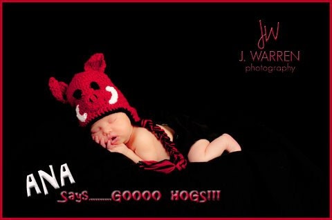 Newborn Razorback Hat