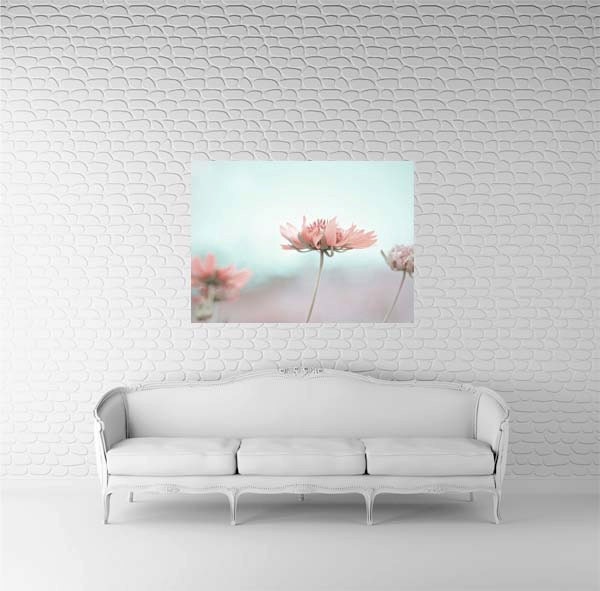 Pastel Shabby Chic Decor-Easter Spring Pink Pastel Flower Photo-Nursery Room Decor-Cottage Shabby Chic Wall Decor