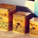 Small- Mustard Tea Tin Desk Clock