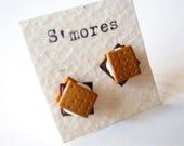 Miniature SMORES earrings
