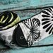 Camera Strap Cover with Lens Cap Pocket - Padded Minky - Green and Black Butterflies with Black Minky- MADE TO ORDER
