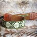 Green and Black Leather and Suede Camera Strap