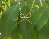 Gold Bow Necklace