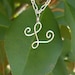 Silver wire Name Initial Necklace