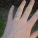 Silver wire LOVE ring