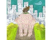 Elephant in the City Print