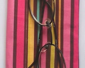 Multicolored Striped Eye and Sunglass case