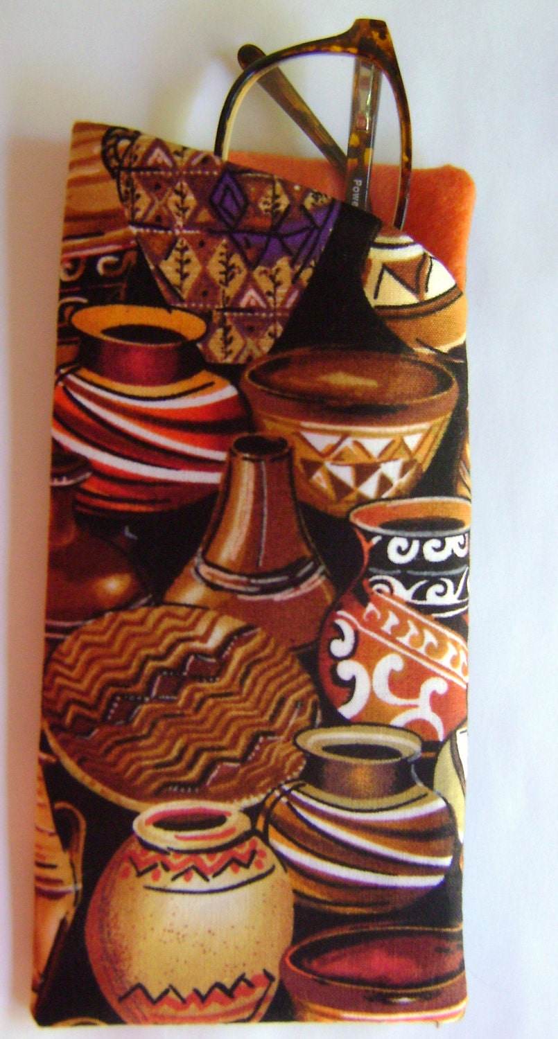 Colorful Pottery Eyeglass Case