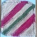 Holiday Stripes Knit Diagonal Dish or Wash Cloth