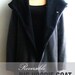 Ladies Reversible Big Hoodie Coat vs. Jacket  - Loose fit, big hood, shawl collar, reversible