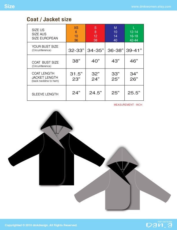 Ladies Reversible Big Hoodie Coat vs. Jacket  - Loose fit, big hood, shawl collar, reversible