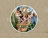 Tangled Favor Bag Stickers Labels Birthday Party Favors
