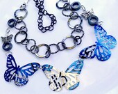 RockStar Upcycled Aluminum Can Recycle Soda Can Jewelry Butterfly Necklace Tin Can Pop Can Art Eco Friendly Jewelry - N700