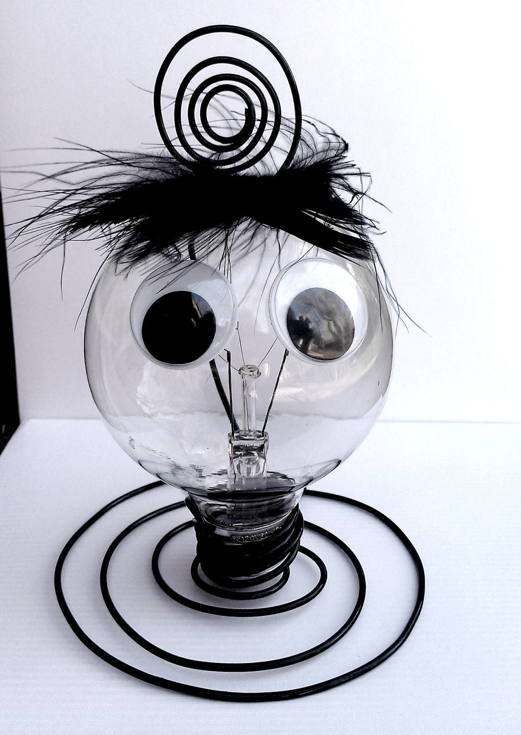 Teen Tween Room Upcycled Light Bulb Holds Pictures Cards Etc - Barry the Bulb or Betty the Bright Bulb - LB01